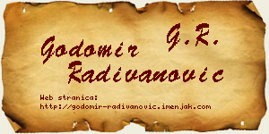 Godomir Radivanović vizit kartica
